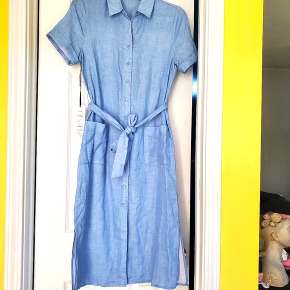 Q&A Midi Shirt Dress/ Cover Up - Picture 2 of 5